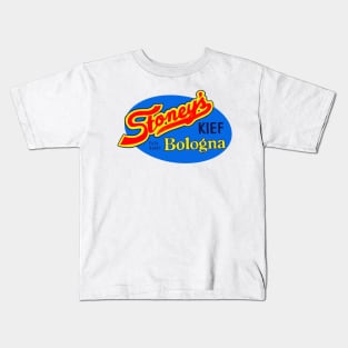 Stoney's Bologna - Fully Baked! Oval Logo Kids T-Shirt